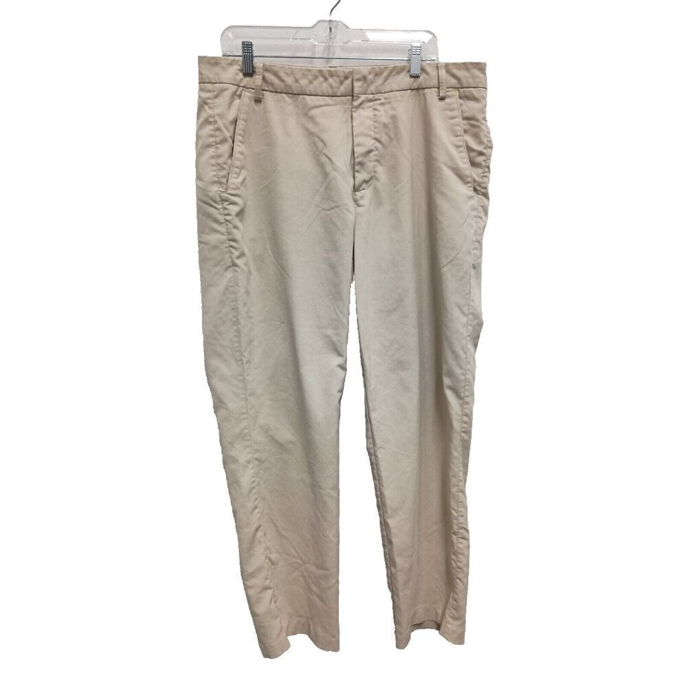 Puma Mens Chino Golf Pants Size 36X30 Beige Nylon Straight Leg Flat Front Casual